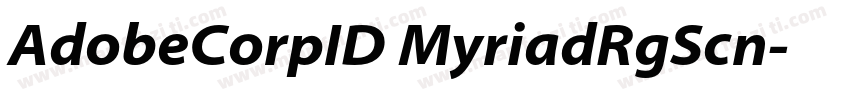 AdobeCorpID MyriadRgScn字体转换